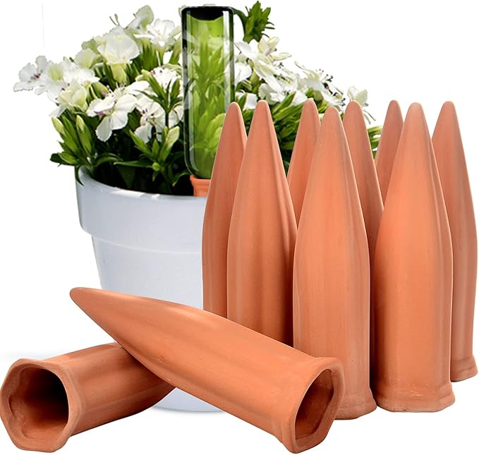 B SEPOR Ceramic Plant Waterer Terracotta Self Watering Spikes by B+SEPOR