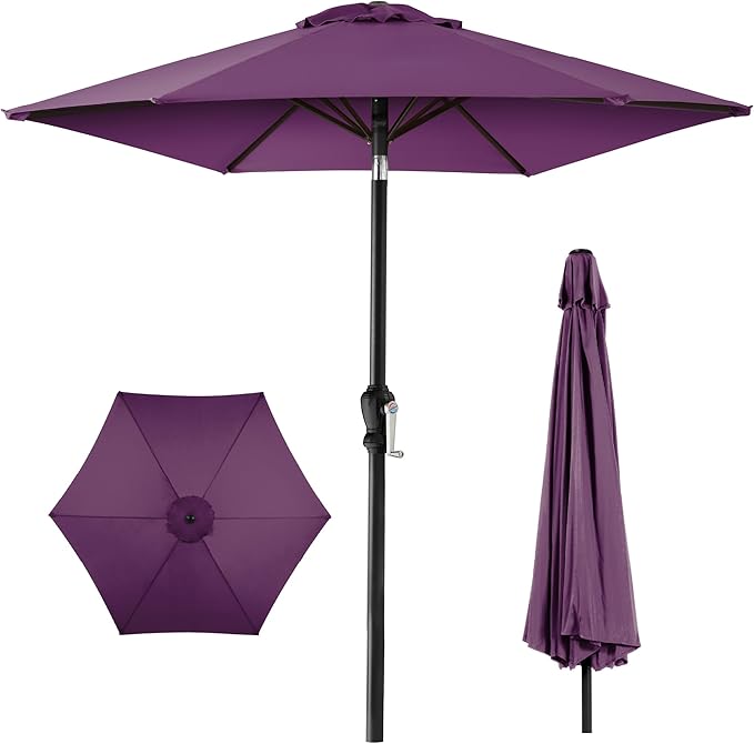 Best Choice Products 10ft Outdoor Table Compatible Steel Polyester Market Patio by BestChoiceProducts