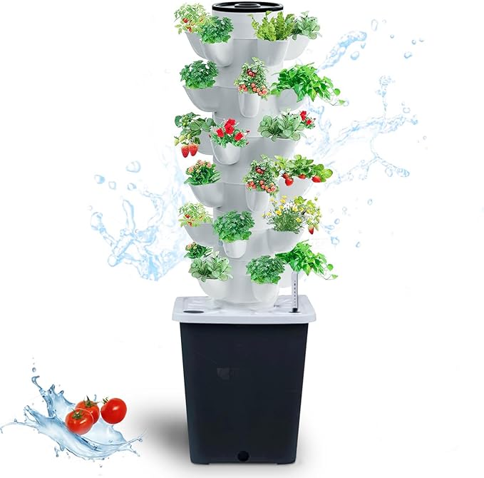 Hydroponics Tower Indoor Growing System Vertical Garden Planter Indoor Smart by JPWDDWYT