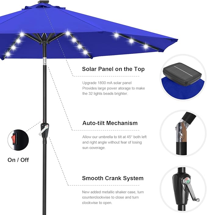 ABCCANOPY 10FT Durable Solar Led Patio Umbrellas - Image 7