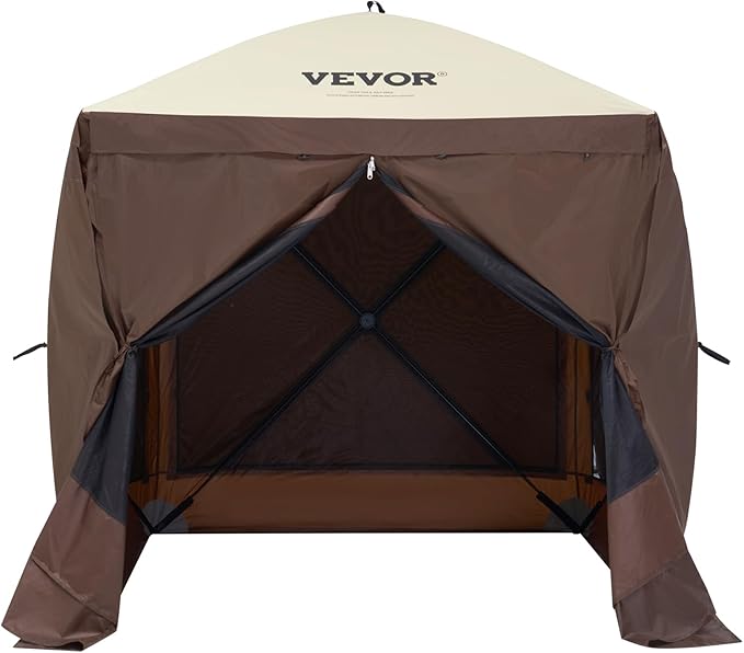 VEVOR Pop Up Gazebo Tent, Pop-Up Screen Tent 4 Sided Canopy Sun Shelter - Image 4