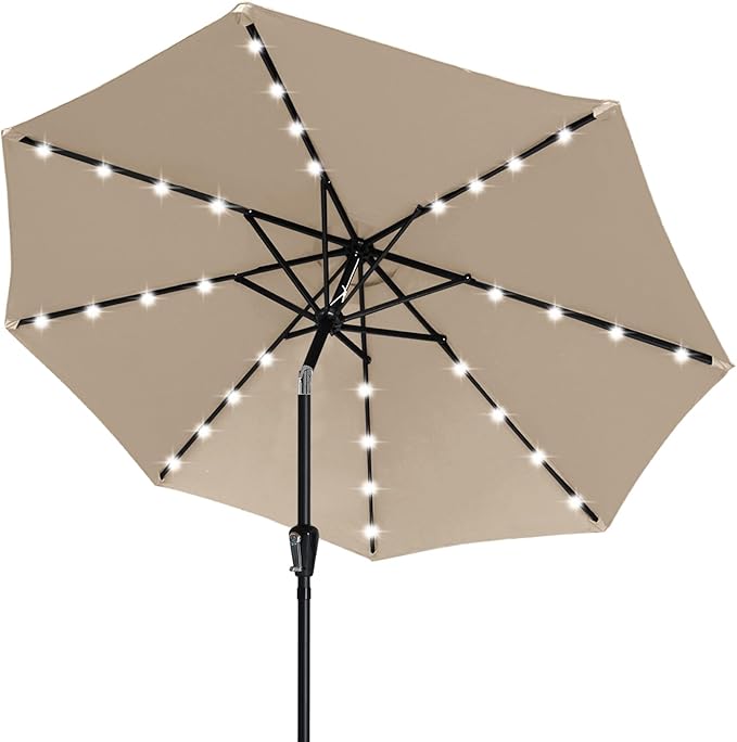 ABCCANOPY Outdoor 11FT Solar Led Patio Umbrellas by ABCCANOPY