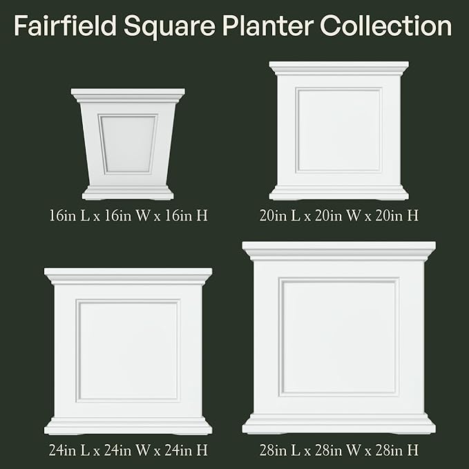 Mayne Fairfield 24-Inch Self Watering Square Planter Box, Weather-Resistant and - Image 8