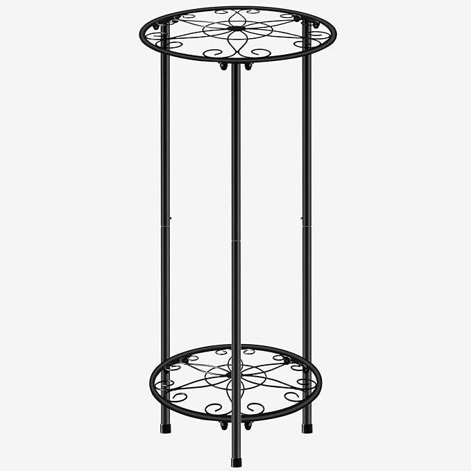 CASIMR Plant Stand Indoor Outdoor, Metal Rustproof Flower Shelf 2 Tier 23.9 inch by CASIMR