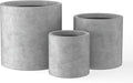 Kante 9.8", 15.7" Dia Round Concrete Planter Set of 3, Modern Style Large by Kante