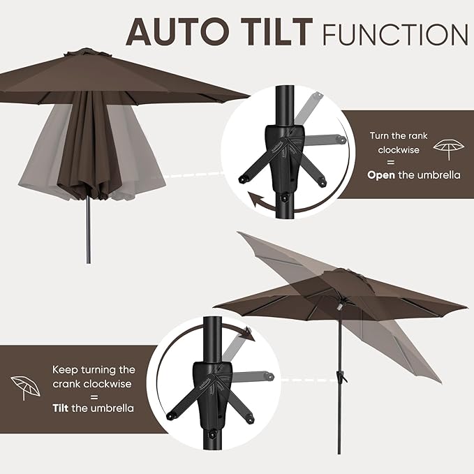 Tempera Patio Market Outdoor Table Umbrella - Image 2