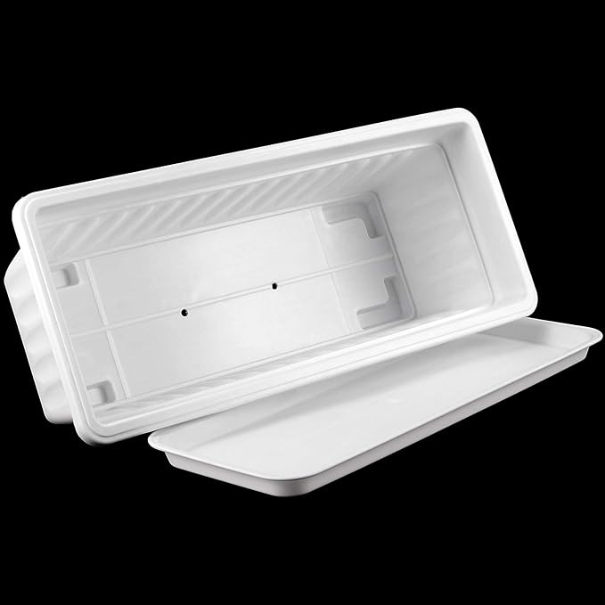 6 Pack 17 Inches Countryside Flower Box Planters, Plastic Vegetable Planters - Image 4