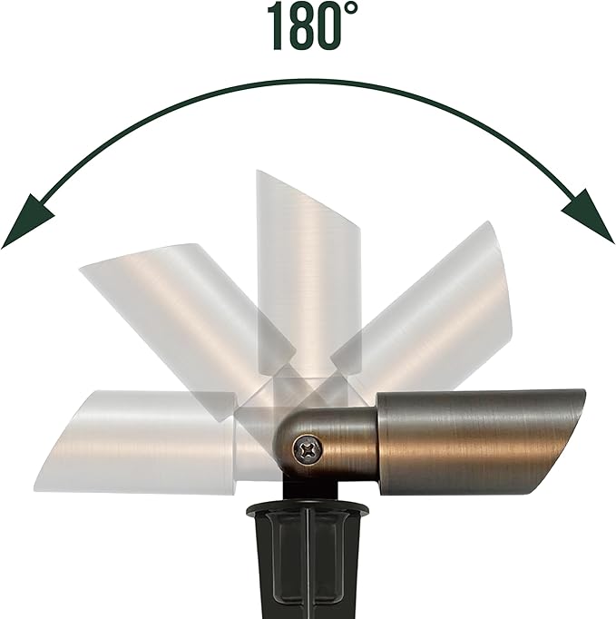 GKOLED 6 Pack Mini Size Brass Landscape Spotlight, Low Voltage 12V AC/DC - Image 6