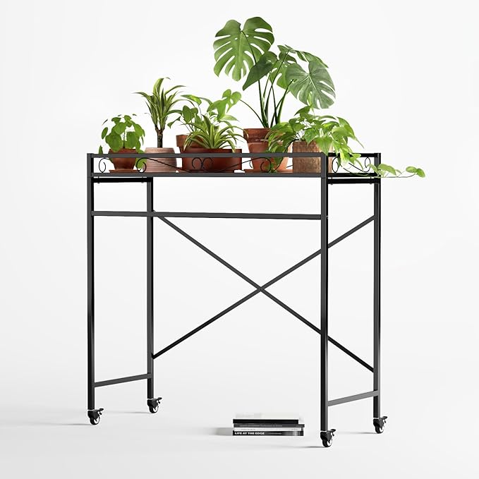 Zhongma 1 Tier Sturdy Metal Plant Stand by Zhongma