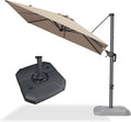 PURPLE LEAF 8 Feet Outdoor Square Cantilever Umbrella Patio Umbrella by PURPLELEAF