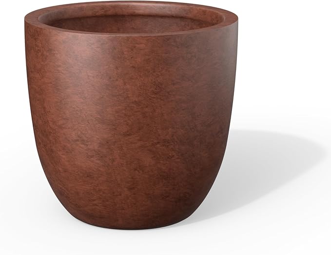 Kante 18 Inch Dia Round Concrete Planter, Indoor Outdoor Large Plant Pot by Kante