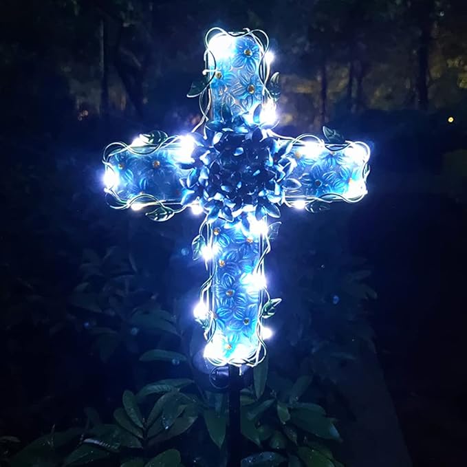 Solar Cross Garden Lights Outdoor Decorative - Image 2