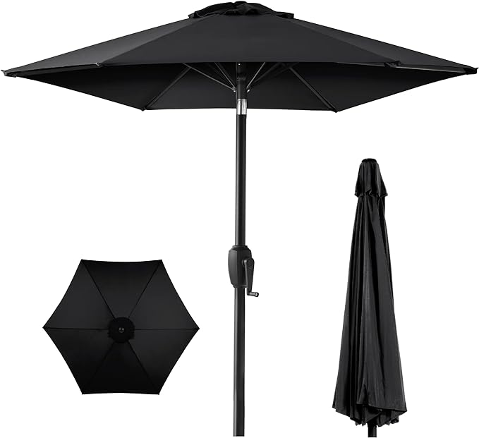 Best Choice Products 7.5ft Heavy-Duty Round Outdoor Market Table Patio Umbrella by BestChoiceProducts