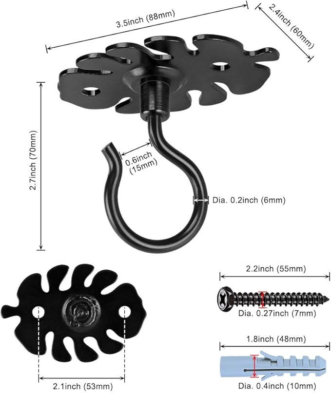 Dolibest Wall Mount Ceiling Hooks, Plant Hooks - Image 5
