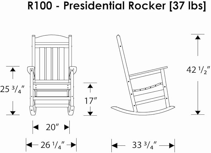 POLYWOOD Presidential Rocking Chair in Sand - Image 11