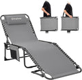 KingCamp Lounge Chair Outdoor, Folding Tanning Chairs Comfy Adjustable by KingCamp