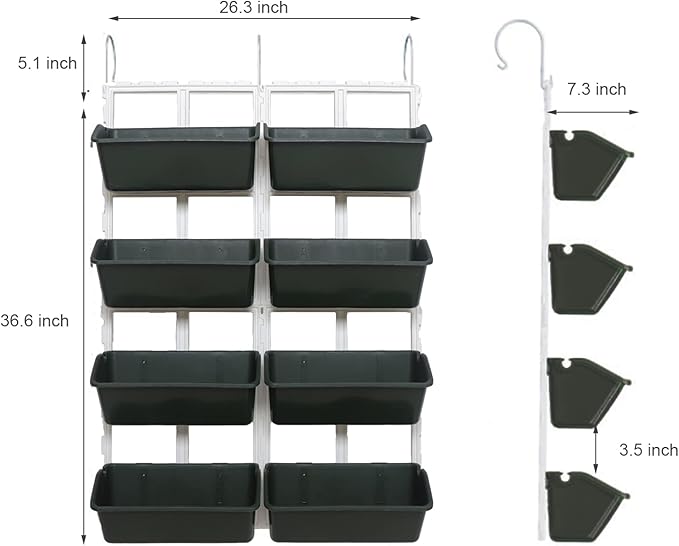 LOYALHEARTDY Vertical Garden Wall Planter Wall Mounted Planter 4-Tier Vertical - Image 3