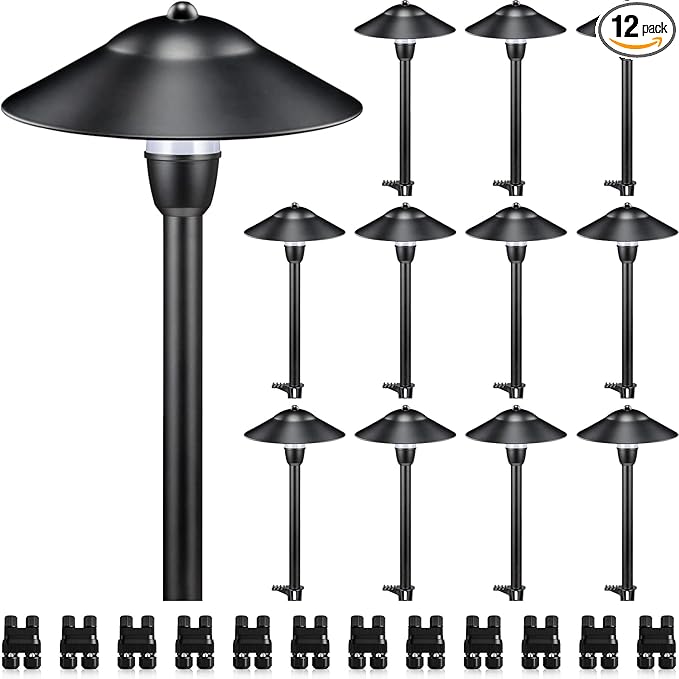 SUNVIE LED Low Voltage Landscape Lights 3W Cast-Aluminum Pathway Lights Low by SUNVIE
