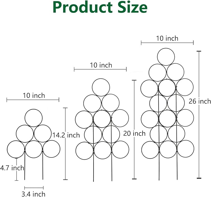 Trellis for Climbing Plants Indoor, 3 Pack Stackable Garden Trellis for Potted - Image 2