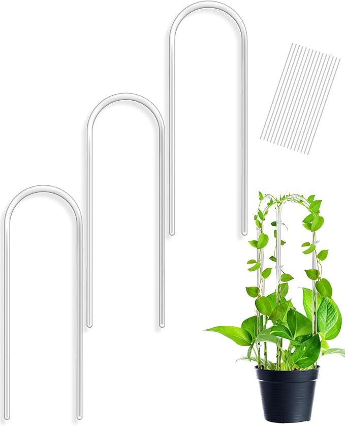 16 Inch U-Shaped Acrylic Plant Trellis, Small Houseplant Trellis Garden by Unknown