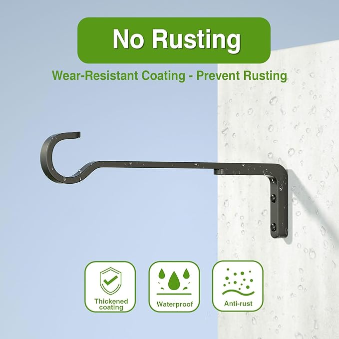 14 Inch 2 Pack Heavy Duty Outdoor Plant Hangers - Image 5