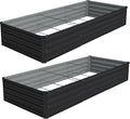 Vengarus 2 Pack 9x3x1FT Galvanized Raised Garden Bed Kit, Outdoor Metal Planter by Vengarus