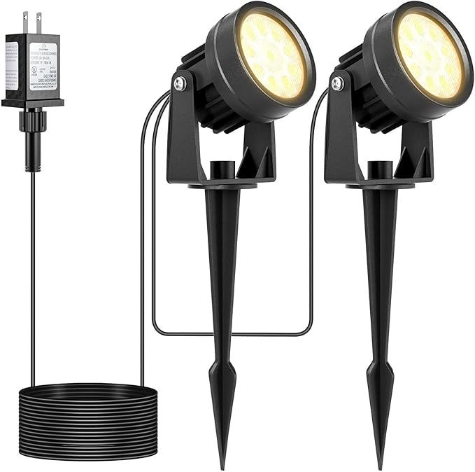 Warm White Spot Lights, Outdoor 3000K LED Spotlights, Outside Landscape by Unknown