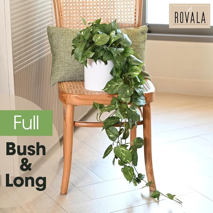 MY ROVALA Silk Plants for Home Decor Indoor in Pot Realistic Artificial Plants - Image 2