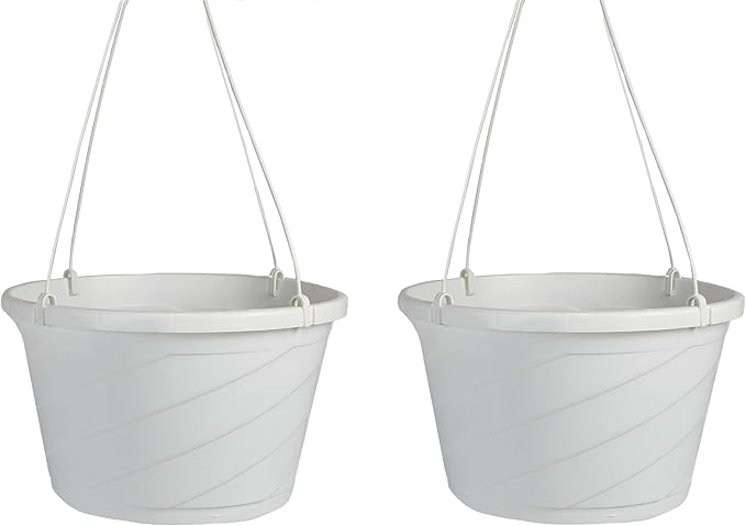 The HC Companies 12 Inch Euro Hanging Planters, Lightweight UV-Resistant by TheHCCompanies