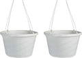 The HC Companies 12 Inch Euro Hanging Planters, Lightweight UV-Resistant by TheHCCompanies