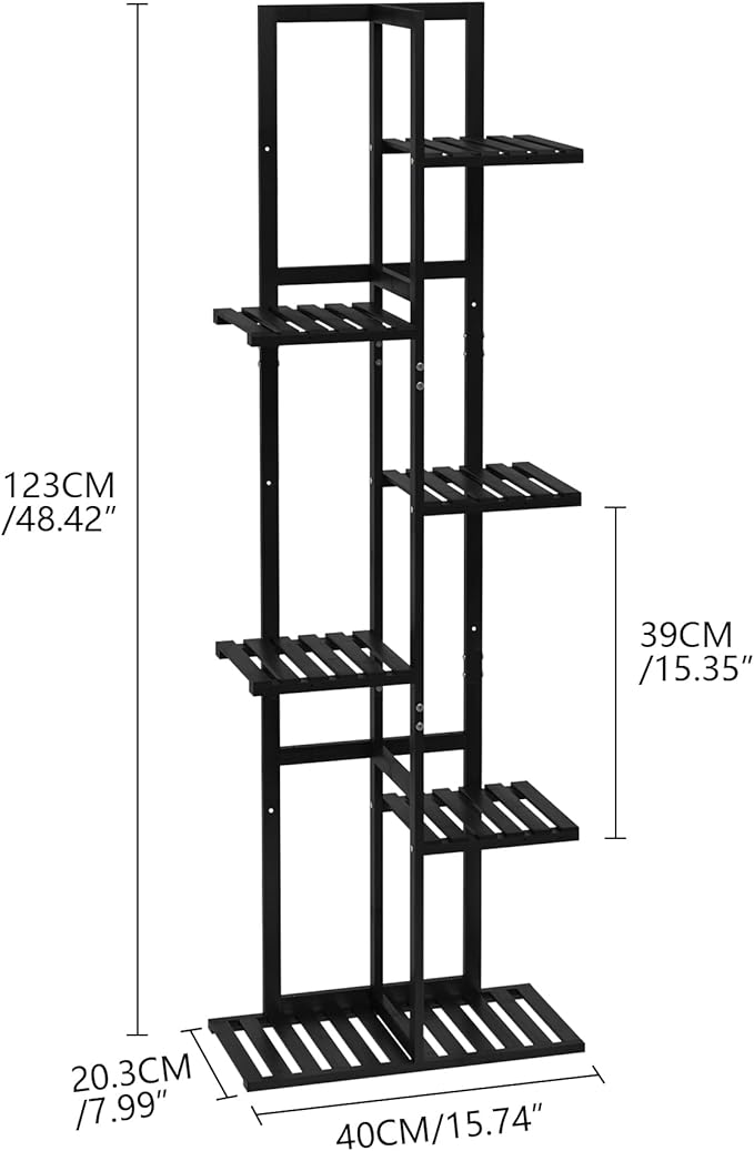 Laiensia Bamboo Plant Stand Rack 6 Tier, Indoor&Outdoor Planter Display Shelves - Image 5