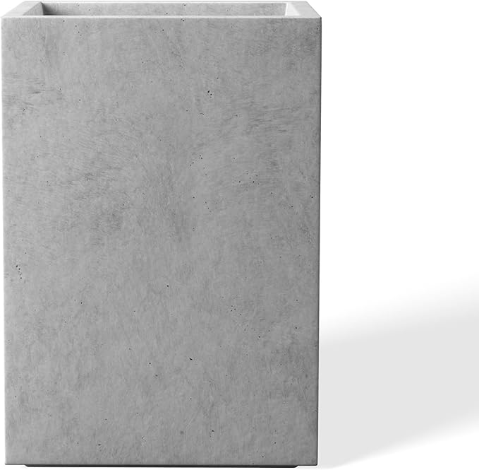 Kante 15.7" H Tall Rectangular Concrete Planters, Outdoor Indoor Lightweight by Kante