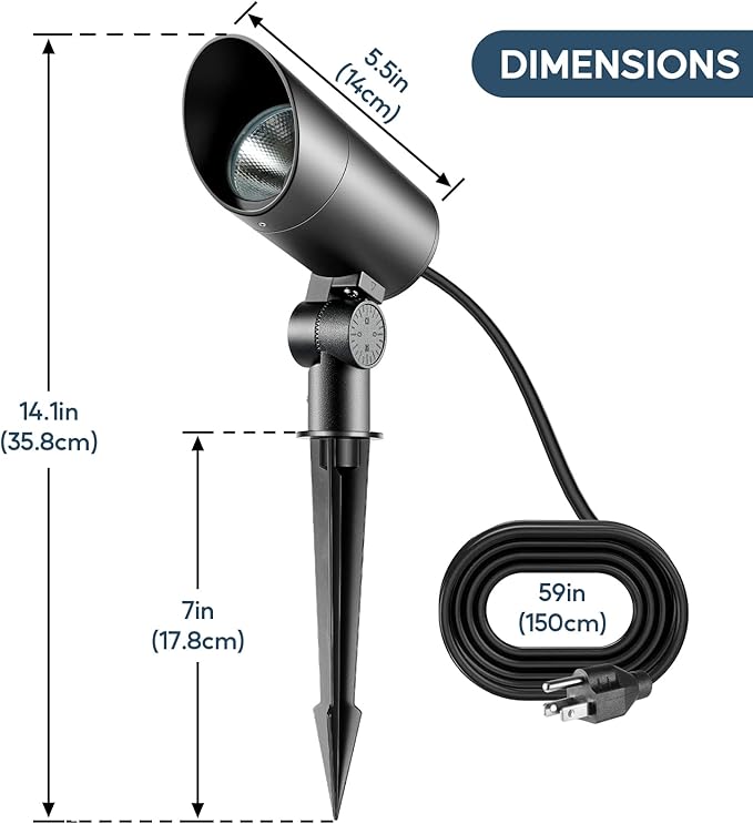 30W Spot Lights Outdoor LED Spotlight 120V 3000LM Ultra Bright Flag Pole Light - Image 7