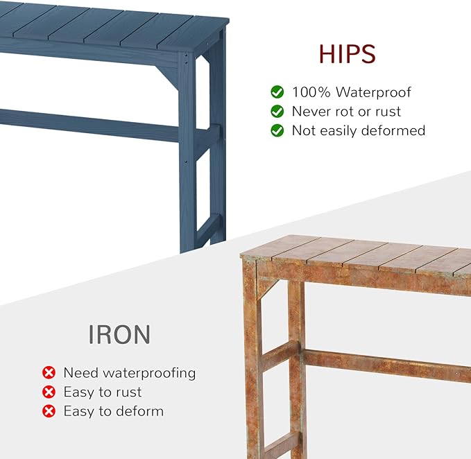 Stoog All-Weather Patio Bar Set, 3-Pieces Outdoor Bar Table and Stools Set - Image 4