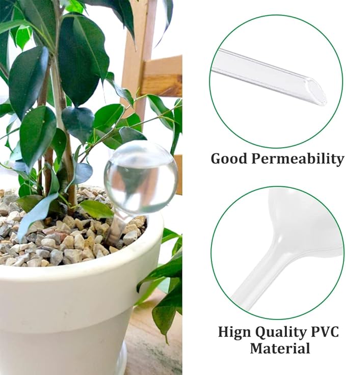 14 Pcs Plant Clear Watering Bulbs, Plastic Automatic Self-Watering Globes - Image 3