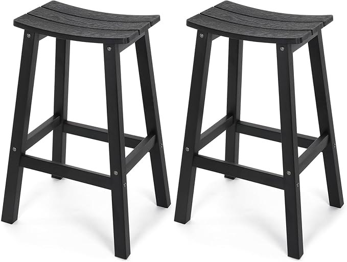 Stoog All-Weather Bar Stools Set of 2, Low Maintenance, by Stoog