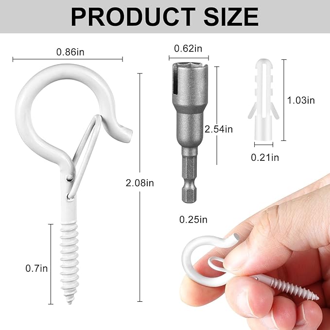 48 PCS Q-Hanger Hooks, Screw Hooks - Image 7