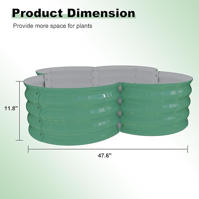 Garvee 2 Pack Galvanized Raised Garden Bed, Outdoor Planter Box - Image 2