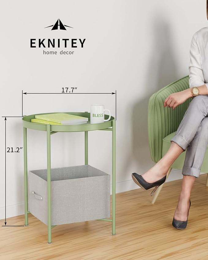 EKNITEY Small Side End Table - Image 3