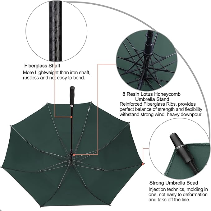 G4Free 47/54/62/68/72 Inch Automatic Open Golf Umbrella Oversize Extra Large - Image 6
