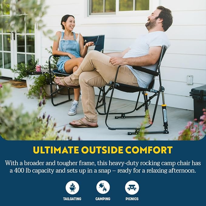 GCI Outdoor Freestyle Rocker XL Portable Folding Rocking Chair and Outdoor - Image 4