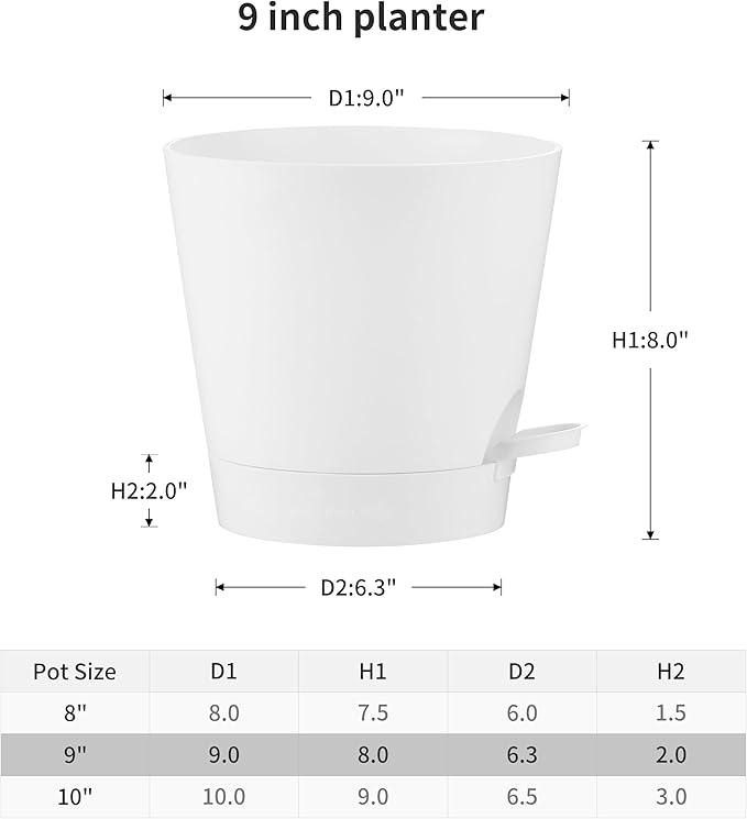 FaithLand 2-Pack 9 Inch Planter Pots - Image 2