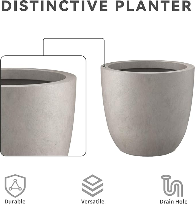 Kante 18", Outdoor Indoor Large Planter Pots - Image 5