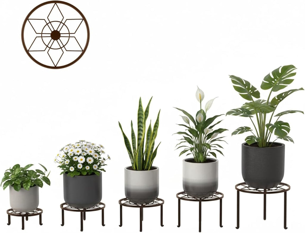 5-Pack Heavy Duty Flower Pot Stands Holder - Image 2