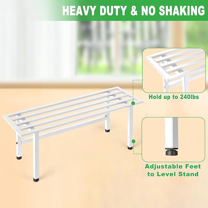 2 Pack Metal Plant Stand Outdoor Plant Shelf Indoor, 1 Tier Heavy Duty Plant - Image 3