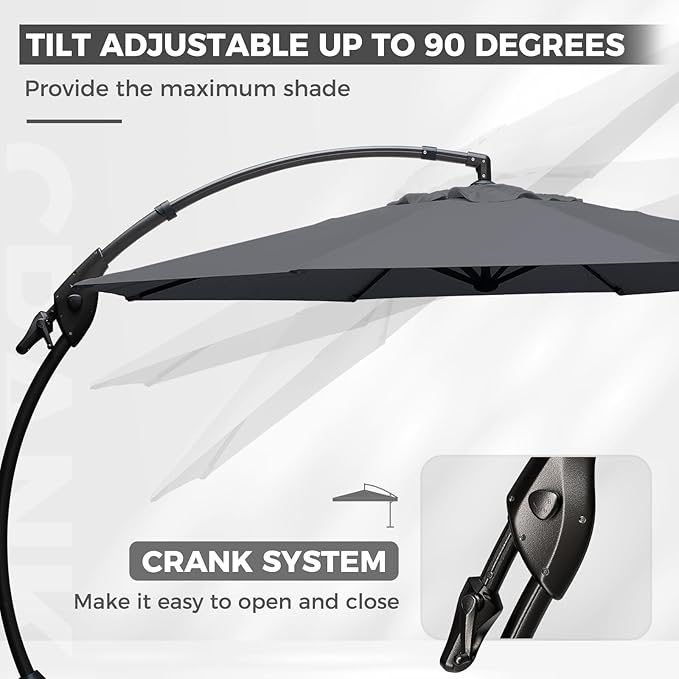 Grand patio 12 FT Sunbrella Cantilever Umbrella - Image 4