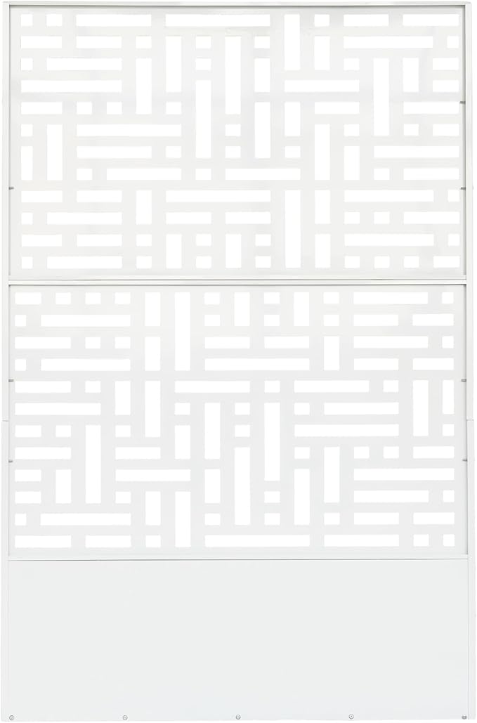 Oakland Living 6 ft. X 4 ft. White Freestanding Metal Privacy Screen Room - Image 4