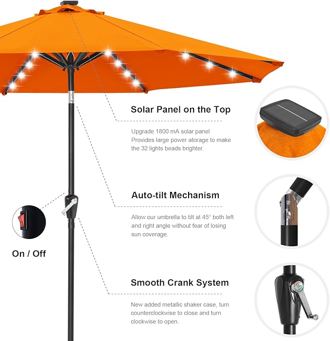 ABCCANOPY Durable Solar Led Patio Umbrellas - Image 7