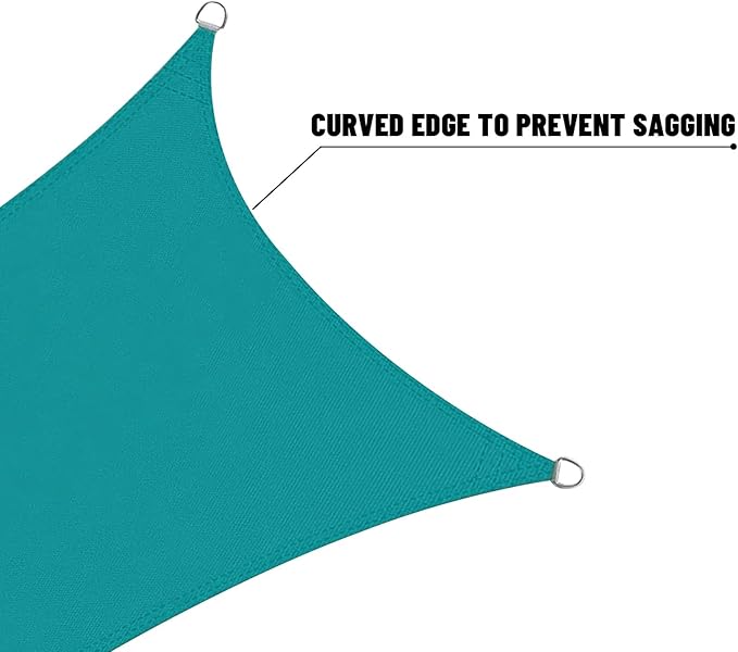 LOVE STORY Rectangle 6'x10' Waterproof Sun Shade Sail Canopy UV Block - Image 7
