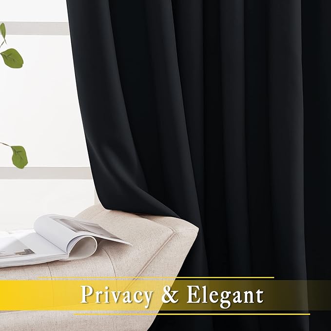 NICETOWN Black Out 132 inch Curtain - Image 6